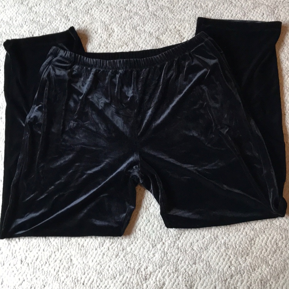 Land’s End elastic waist velour pants